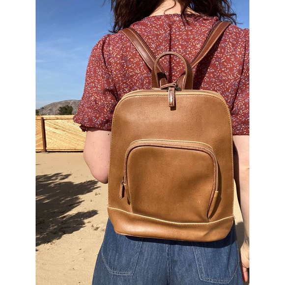 Vintage | Bags | Vintage Marie Claire Tan Backpack | Poshmark